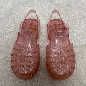 Sparkly Pink Kids Jelly Sandals size 1-2